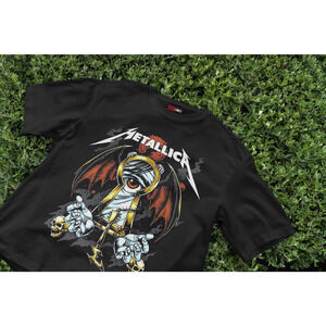 Band rock T-shirt | Metallica Band T-Shirt | Skull and Lightning Tee | Rock Tee